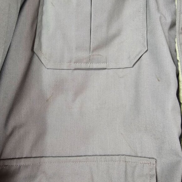 VTG 80s Woolrich Mens Mushroom Gray Thermal Parka L Hooded Pockets Outdoor - Picture 12 of 15